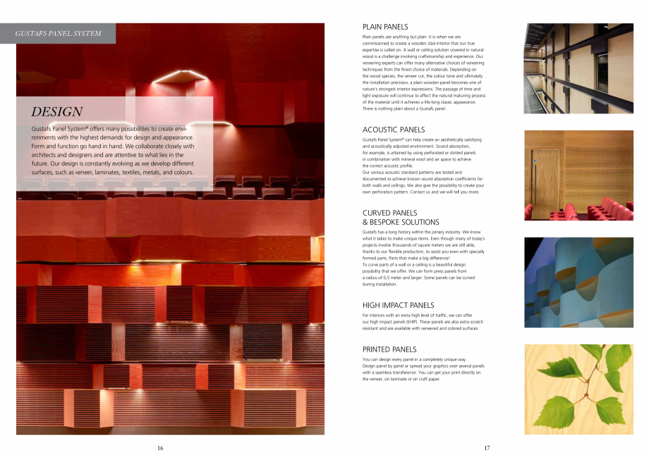 Pagina 8-Catalog-Panouri fonoabsorbante - 2019 GUSTAFS Gustafs Catalog, brosura Engleza d as well
as the...