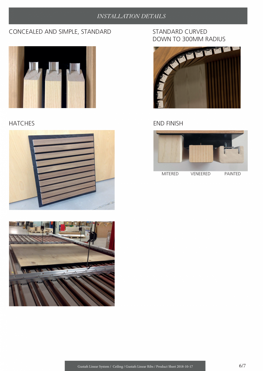 Pagina 6-Panouri fonoabsorbante pentru plafoane - sistem linear - instructiuni de montaj  GUSTAFS Gustafs...