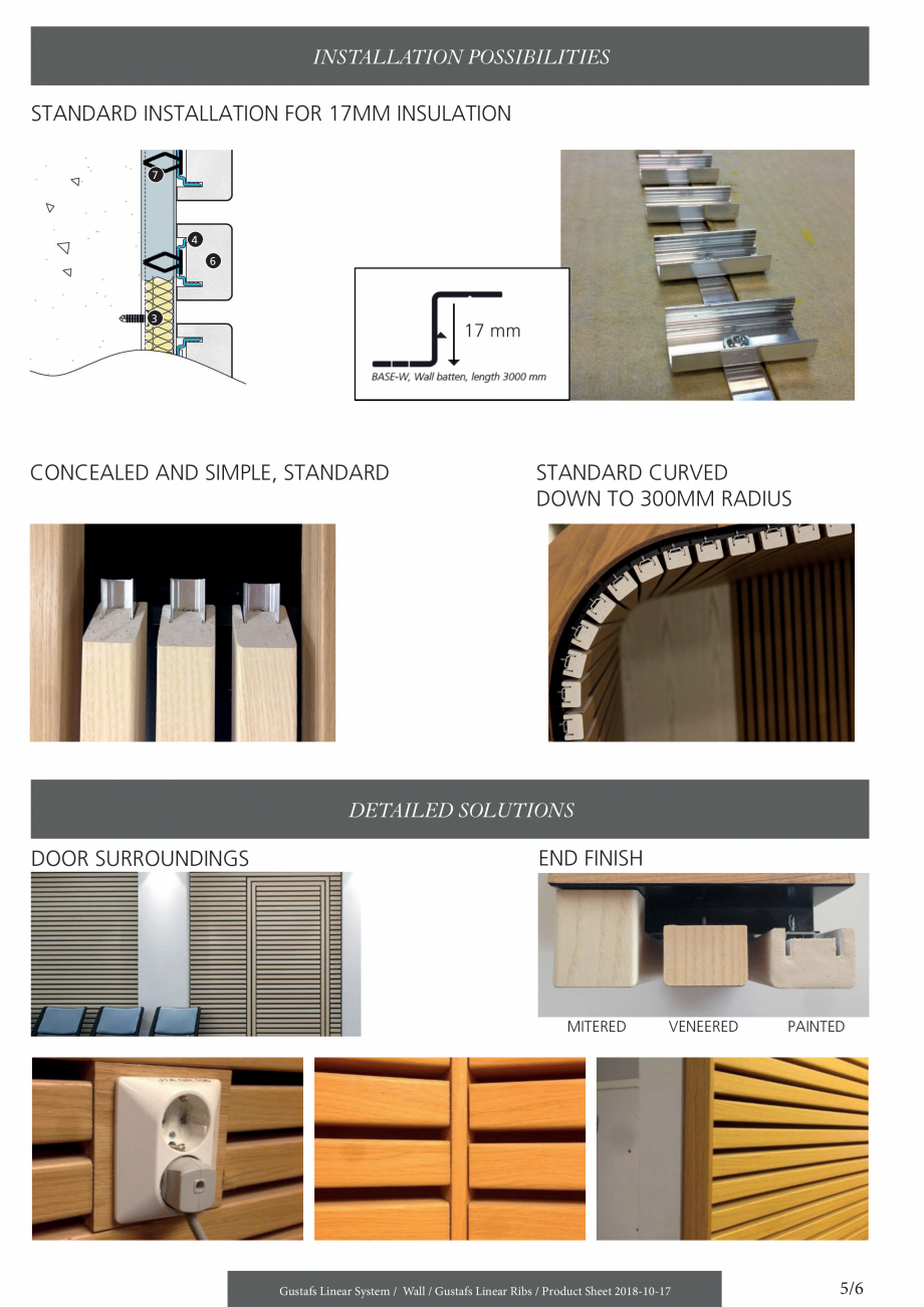 Pagina 5-Panouri fonoabsorbante pentru pereti - sistem linear - instructiuni de montaj GUSTAFS Gustafs...