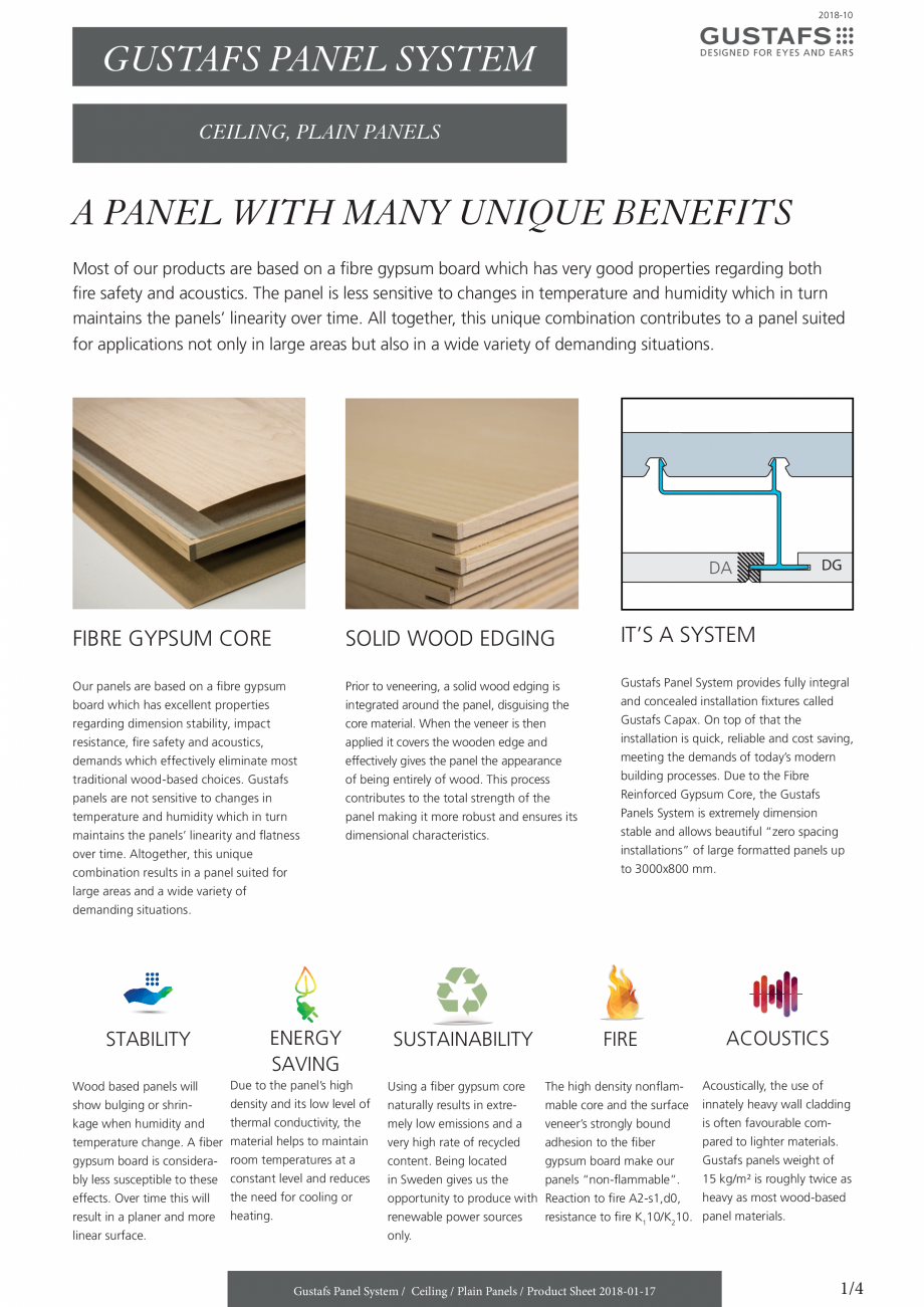 Pagina 1-Panouri fonoabsorbante LIS pentru plafoane - instructiuni de instalare GUSTAFS Gustafs Instructiuni ...