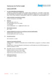 Declaratie de performanta pentru vata minerala de sticla cu tehnologie ECOSE® KNAUF INSULATION - AKUSTIC BOARD