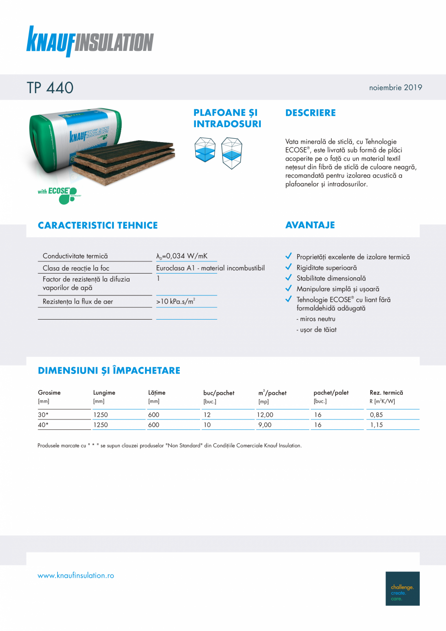 Pagina 1-Vata minerala de sticla KNAUF INSULATION TP 440 Fisa tehnica Romana TP 440

noiembrie 2019

PLAFOANE...