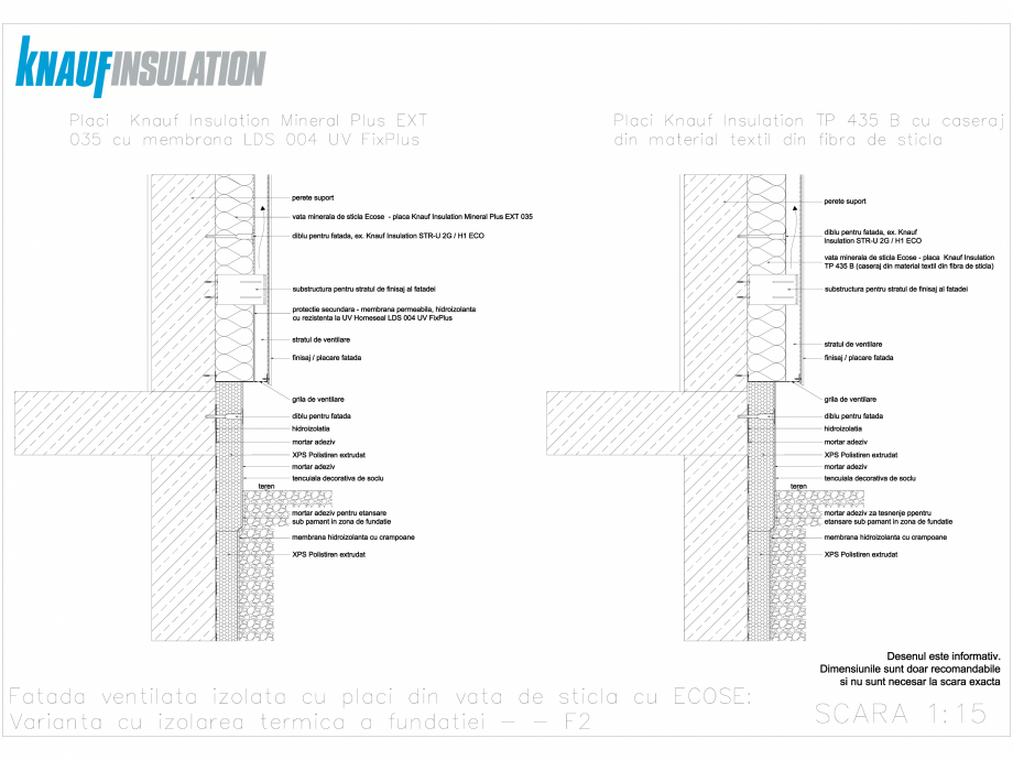 Pagina 1-CAD-DWG Fatada ventilata izolata cu placi din vata de sticla cu ECOSE KNAUF INSULATION Detaliu de...
