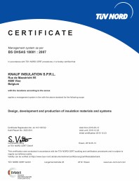Certificat OHSAS 18001