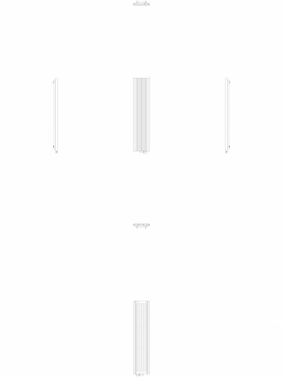 Pagina 1-CAD-DWG Calorifer decorativ ALU-ZEN 2000x450 - 2D VASCO Detaliu de produs 