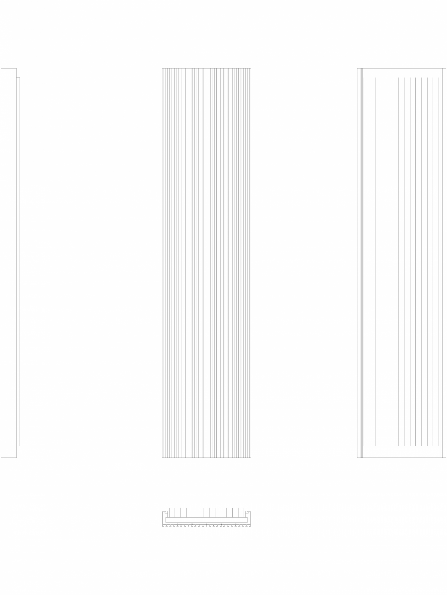 Pagina 1-CAD-DWG Calorifer decorativ CANYON 2000x455 - 2D VASCO Detaliu de produs 