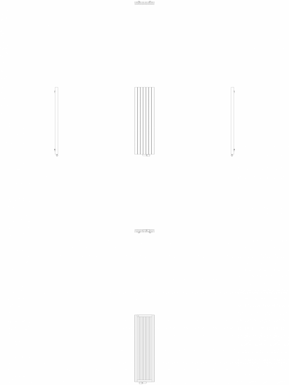 Pagina 1-CAD-DWG Calorifer decorativ ZAROS V75 1800x525 - 2D VASCO Detaliu de produs ZAROS V75/ V100 