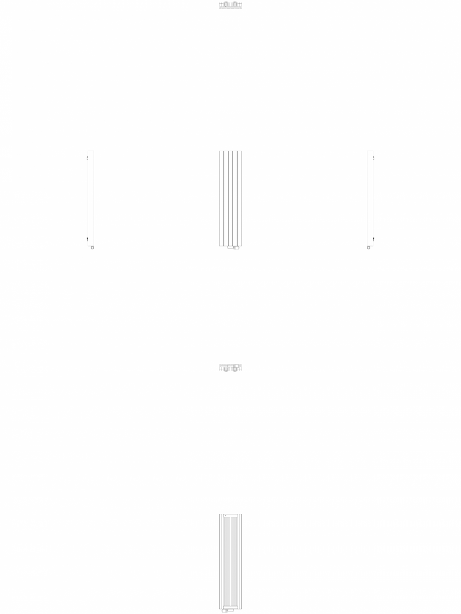 Pagina 1-CAD-DWG Calorifer decorativ ZAROS V100 1600x375 - 2D VASCO Detaliu de produs ZAROS V75/ V100 