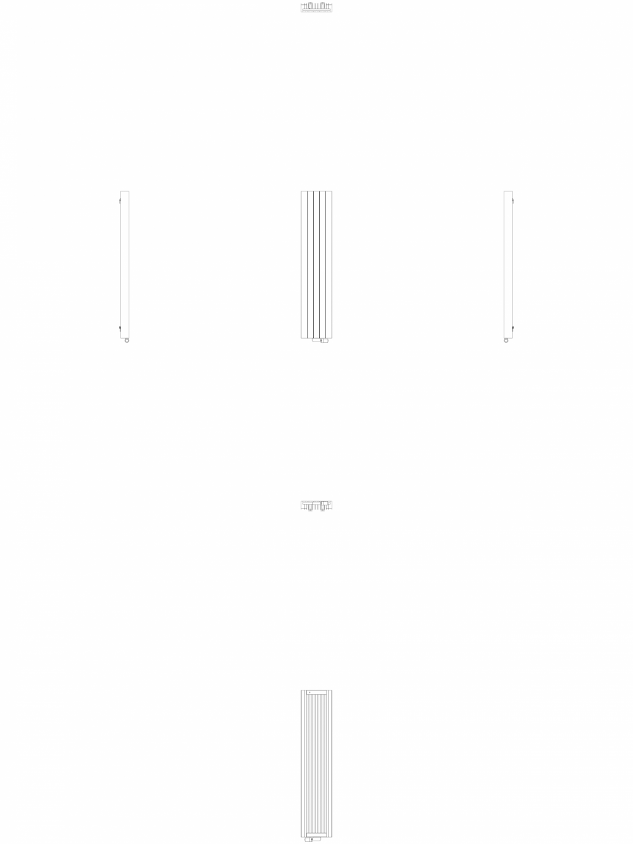 Pagina 1-CAD-DWG Calorifer decorativ ZAROS V100 1800x375 - 2D VASCO Detaliu de produs ZAROS V75/ V100 
