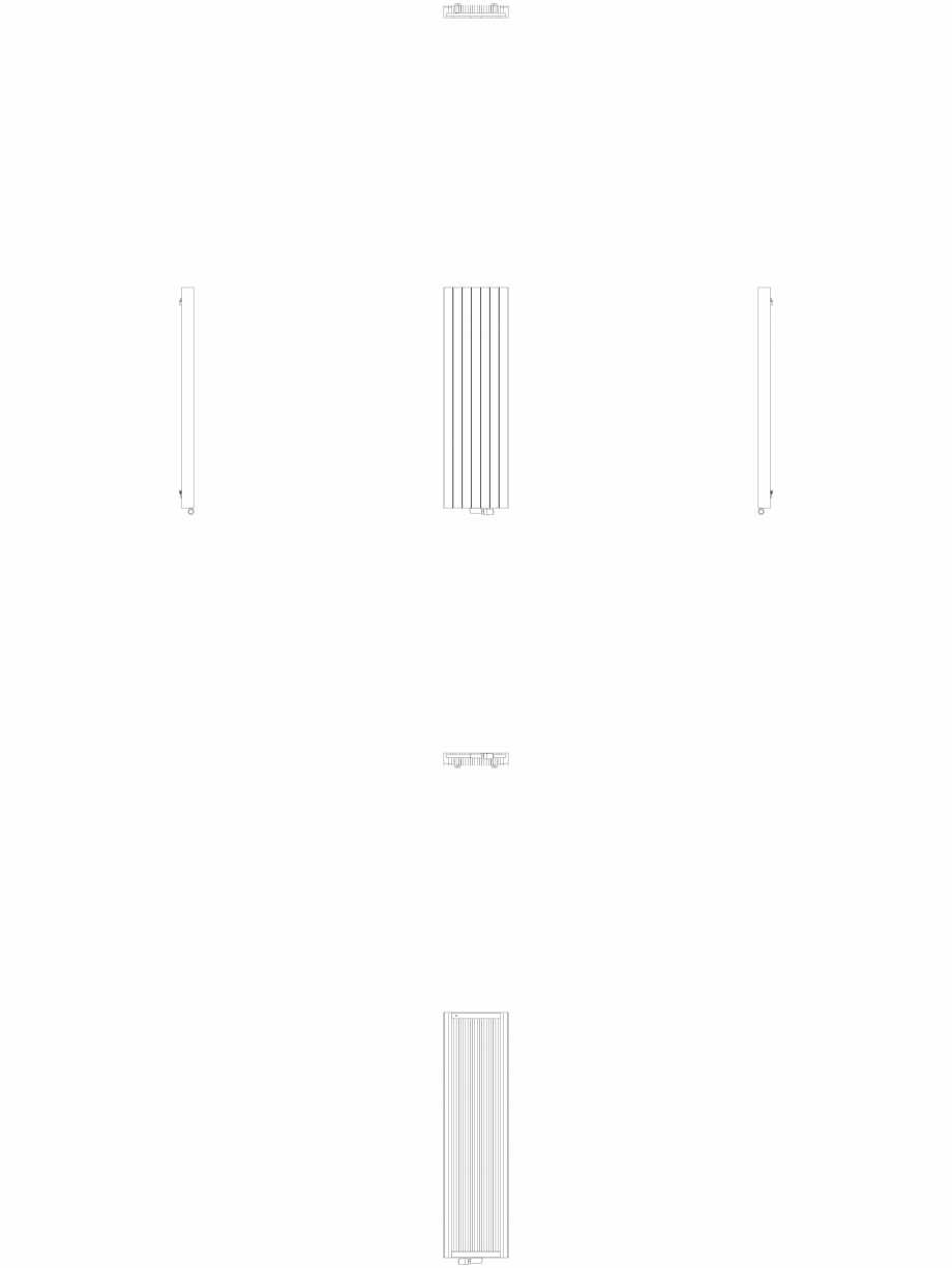 Pagina 1 - CAD-DWG Calorifer decorativ ZAROS V100 1800x525 - 2D VASCO Detaliu de produs ZAROS V75/...