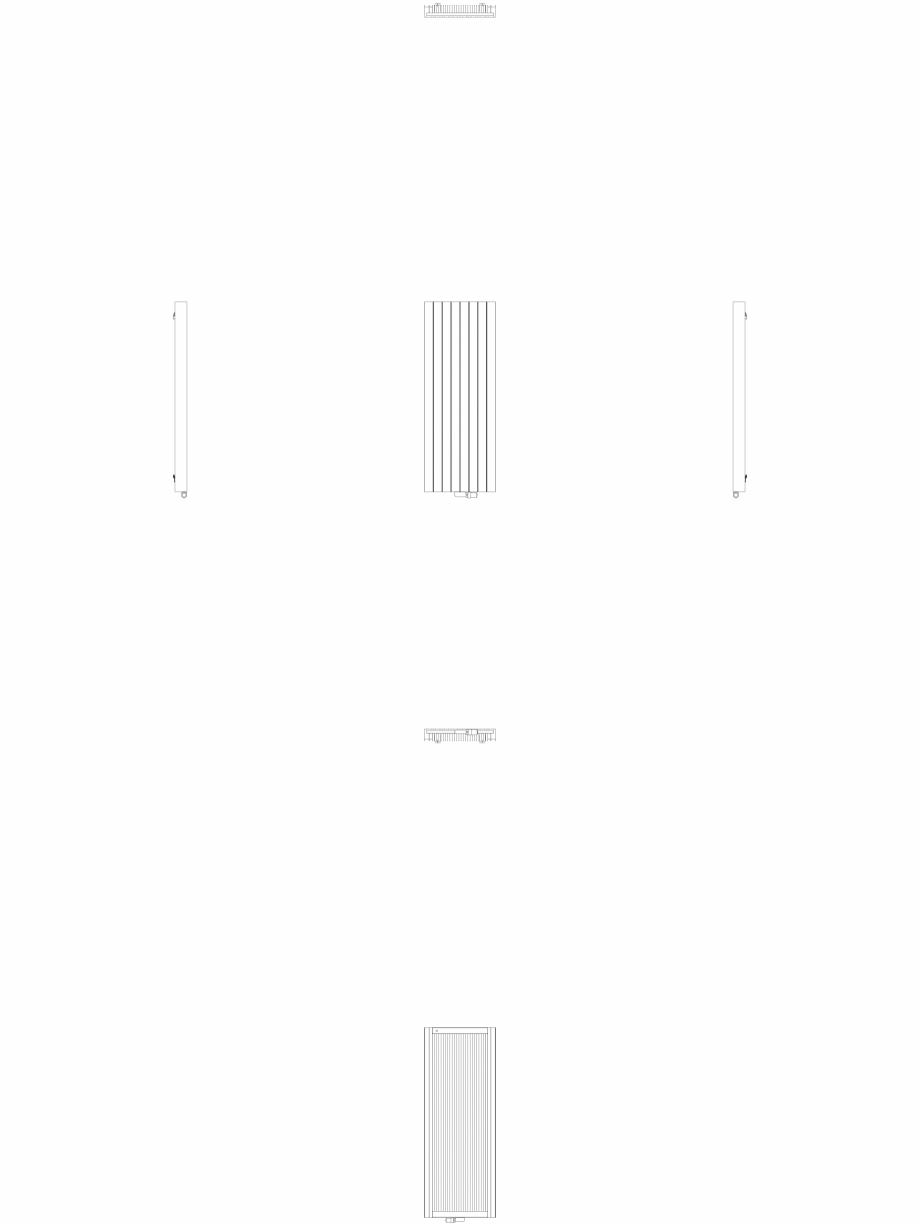 Pagina 1-CAD-DWG Calorifer decorativ ZAROS V100 1600x600 - 2D VASCO Detaliu de produs ZAROS V75/ V100 