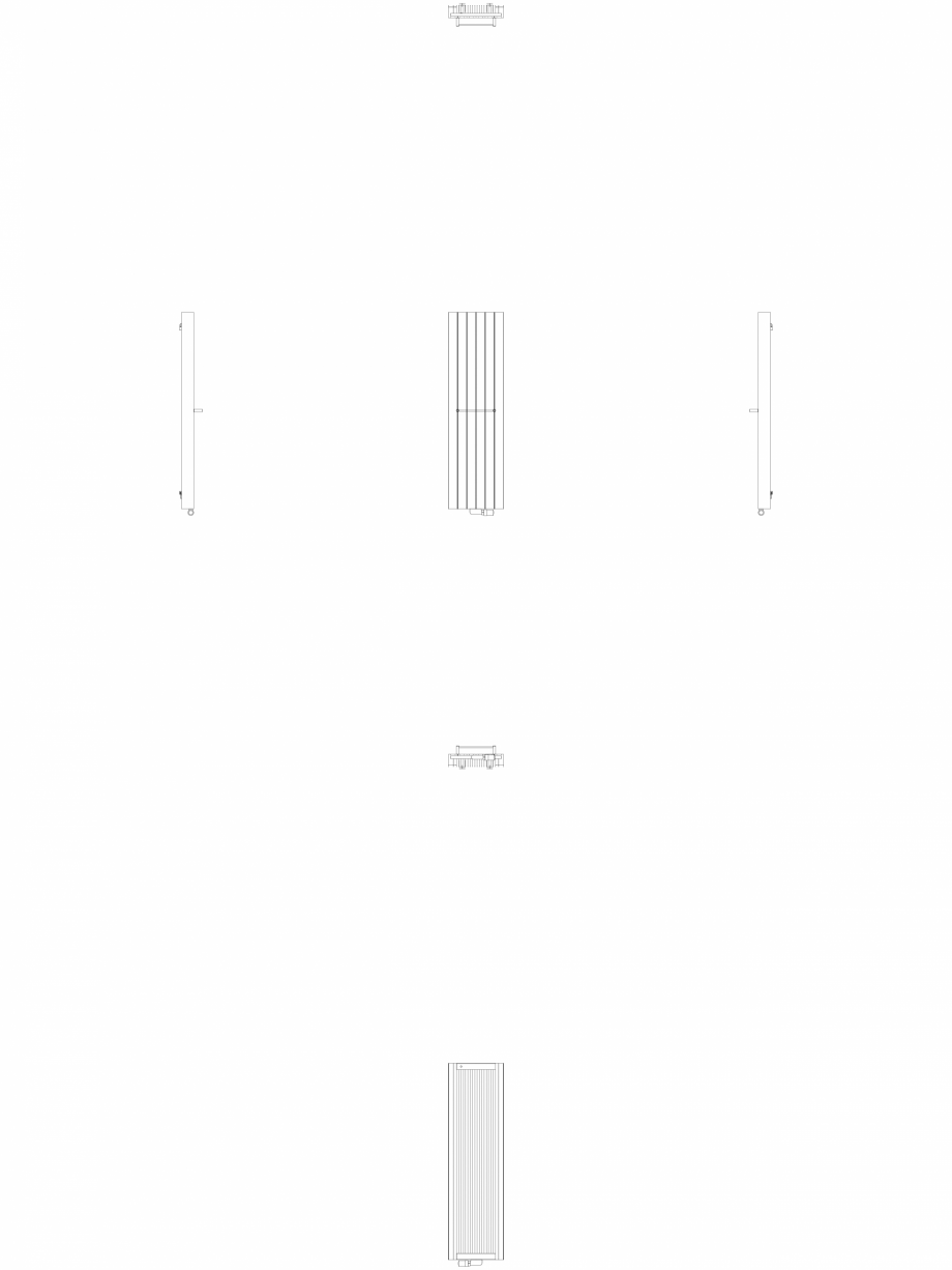Pagina 1-CAD-DWG Calorifer decorativ ZAROS V100 1600x450 - 2D VASCO Detaliu de produs ZAROS V75/ V100 