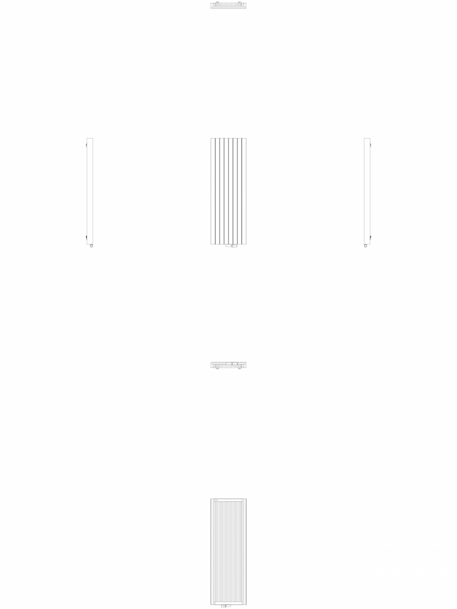 Pagina 1-CAD-DWG Calorifer decorativ ZAROS V100 1800x600 - 2D VASCO Detaliu de produs ZAROS V75/ V100 