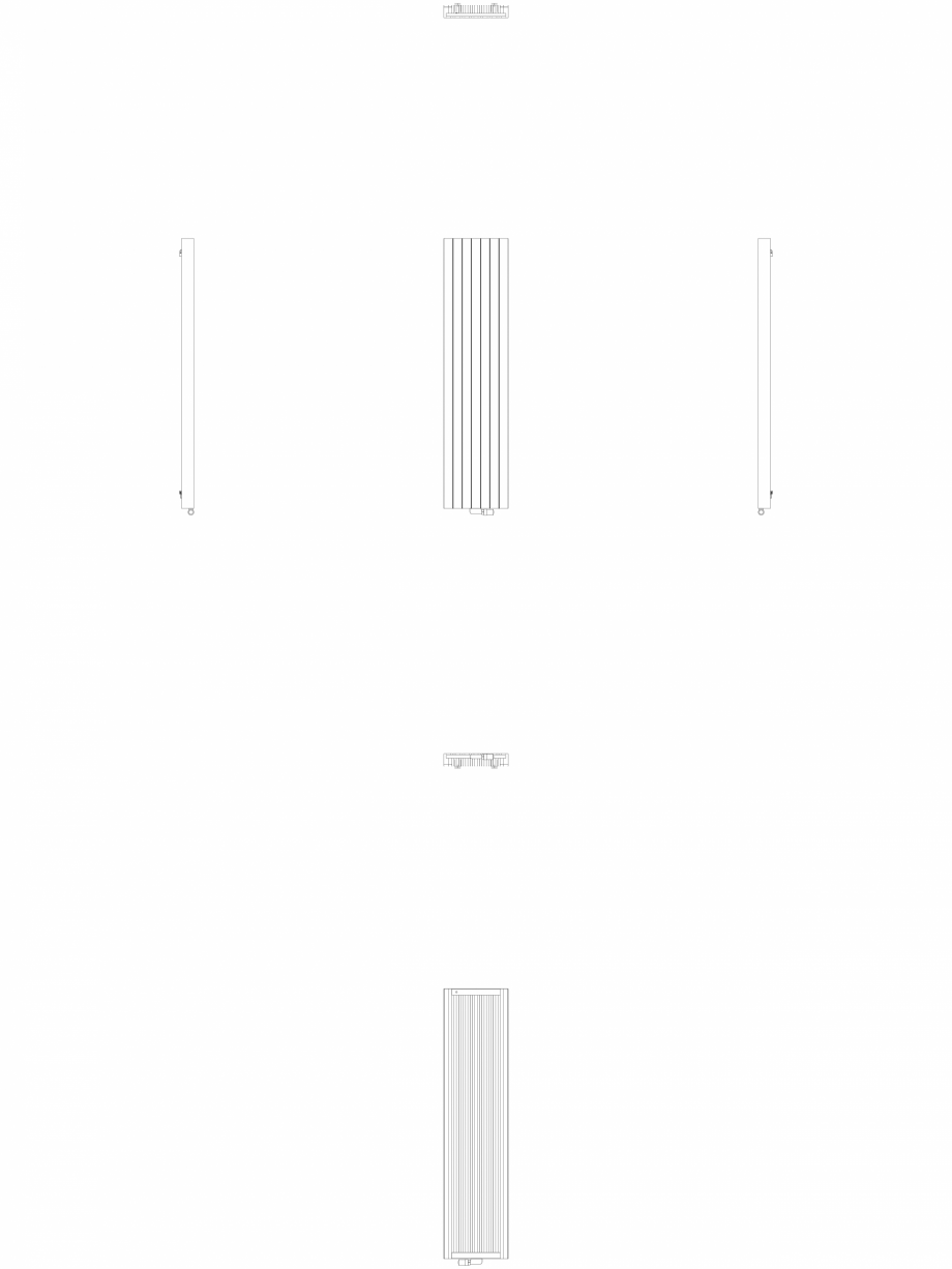 Pagina 1-CAD-DWG Calorifer decorativ ZAROS V100 2200x525 - 2D VASCO Detaliu de produs ZAROS V75/ V100 