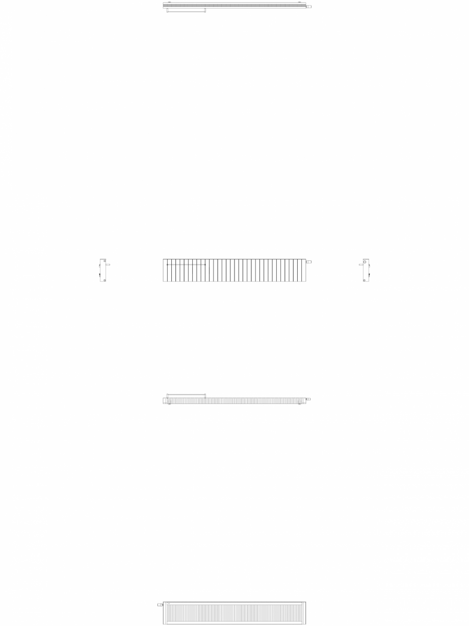 Pagina 1-CAD-DWG Calorifer decorativ ZAROS H100 400x2550 - 2D VASCO Detaliu de produs 