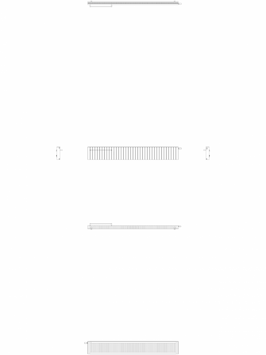 Pagina 1-CAD-DWG Calorifer decorativ ZAROS H100 400x2850 - 2D VASCO Detaliu de produs 