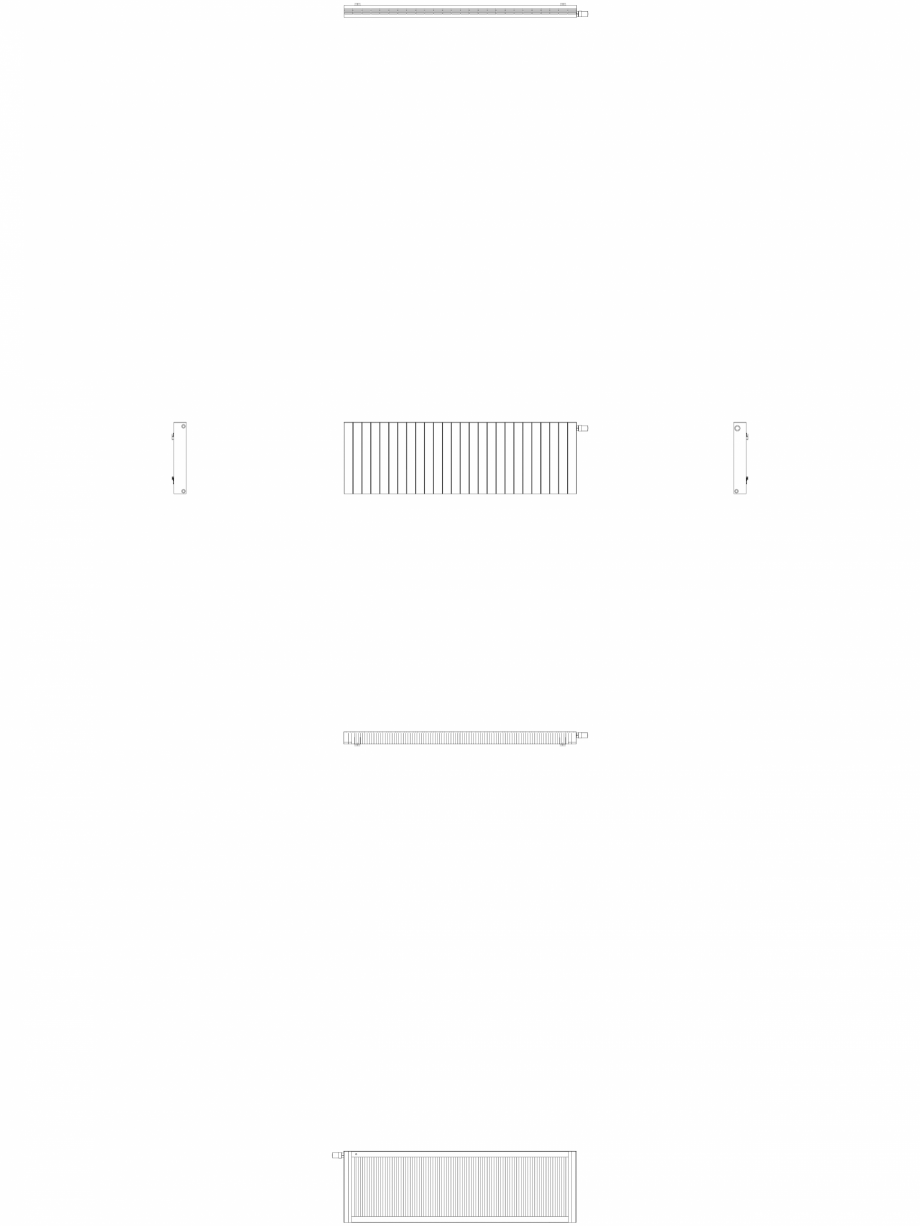 Pagina 1-CAD-DWG Calorifer decorativ ZAROS H100 600x1950 - 2D VASCO Detaliu de produs 
