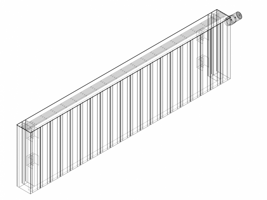 Pagina 1-CAD-DWG Calorifer decorativ ZAROS H100 400x1500 - 3D VASCO Detaliu de produs 