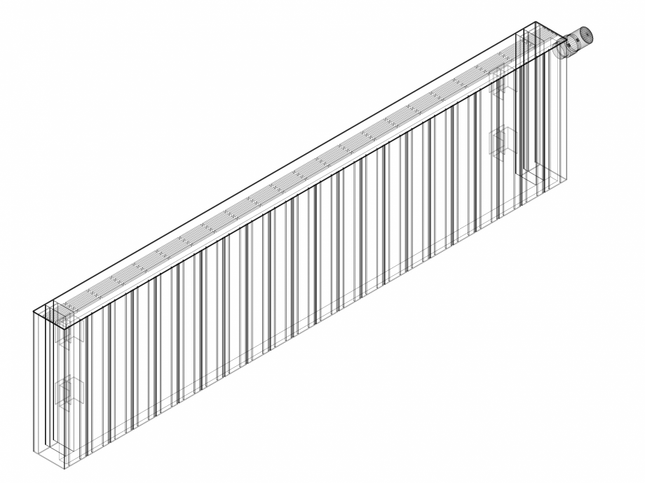 Pagina 1-CAD-DWG Calorifer decorativ ZAROS H100 400x1650 - 3D VASCO Detaliu de produs 