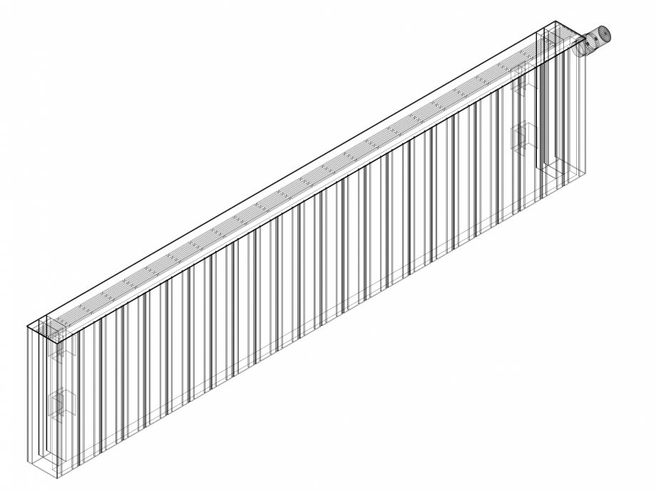 Pagina 1-CAD-DWG Calorifer decorativ ZAROS H100 400x1800 - 3D VASCO Detaliu de produs 