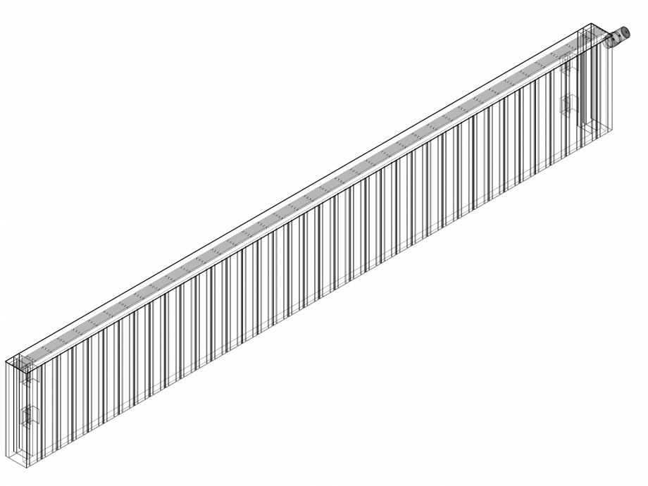 Pagina 1-CAD-DWG Calorifer decorativ ZAROS H100 400x2850 - 3D VASCO Detaliu de produs 