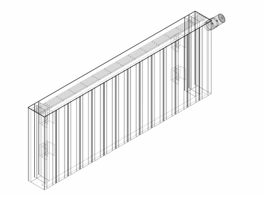 Pagina 1-CAD-DWG Calorifer decorativ ZAROS H100 400x1050 - 3D VASCO Detaliu de produs 