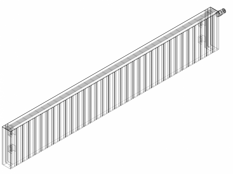 Pagina 1-CAD-DWG Calorifer decorativ ZAROS H100 400x2550 - 3D VASCO Detaliu de produs 
