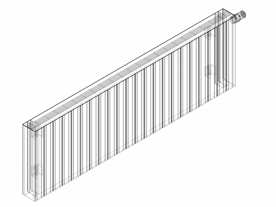 Pagina 1-CAD-DWG Calorifer decorativ ZAROS H100 500x1650 - 3D VASCO Detaliu de produs 