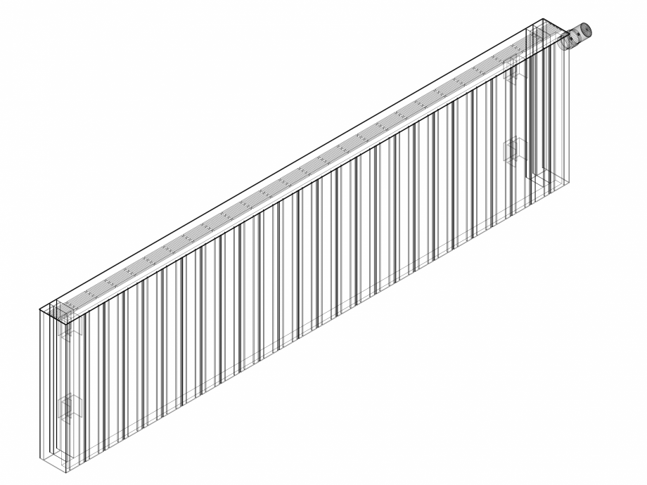 Pagina 1-CAD-DWG Calorifer decorativ ZAROS H100 500x1950 - 3D VASCO Detaliu de produs 