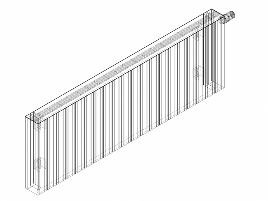 Pagina 1-CAD-DWG Calorifer decorativ ZAROS H100 500x1500 - 3D VASCO Detaliu de produs 