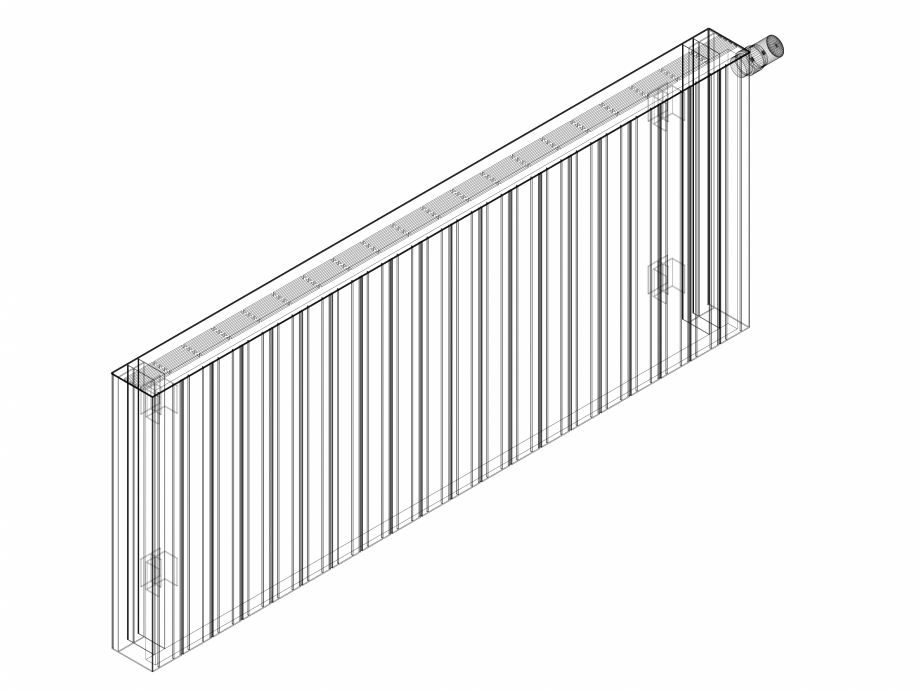 Pagina 1-CAD-DWG Calorifer decorativ ZAROS H100 600x1500 - 3D VASCO Detaliu de produs 