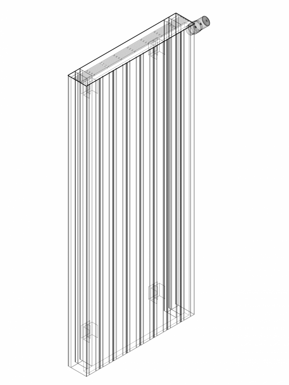 Pagina 1-CAD-DWG Calorifer decorativ ZAROS H100 1400x600 - 3D VASCO Detaliu de produs 