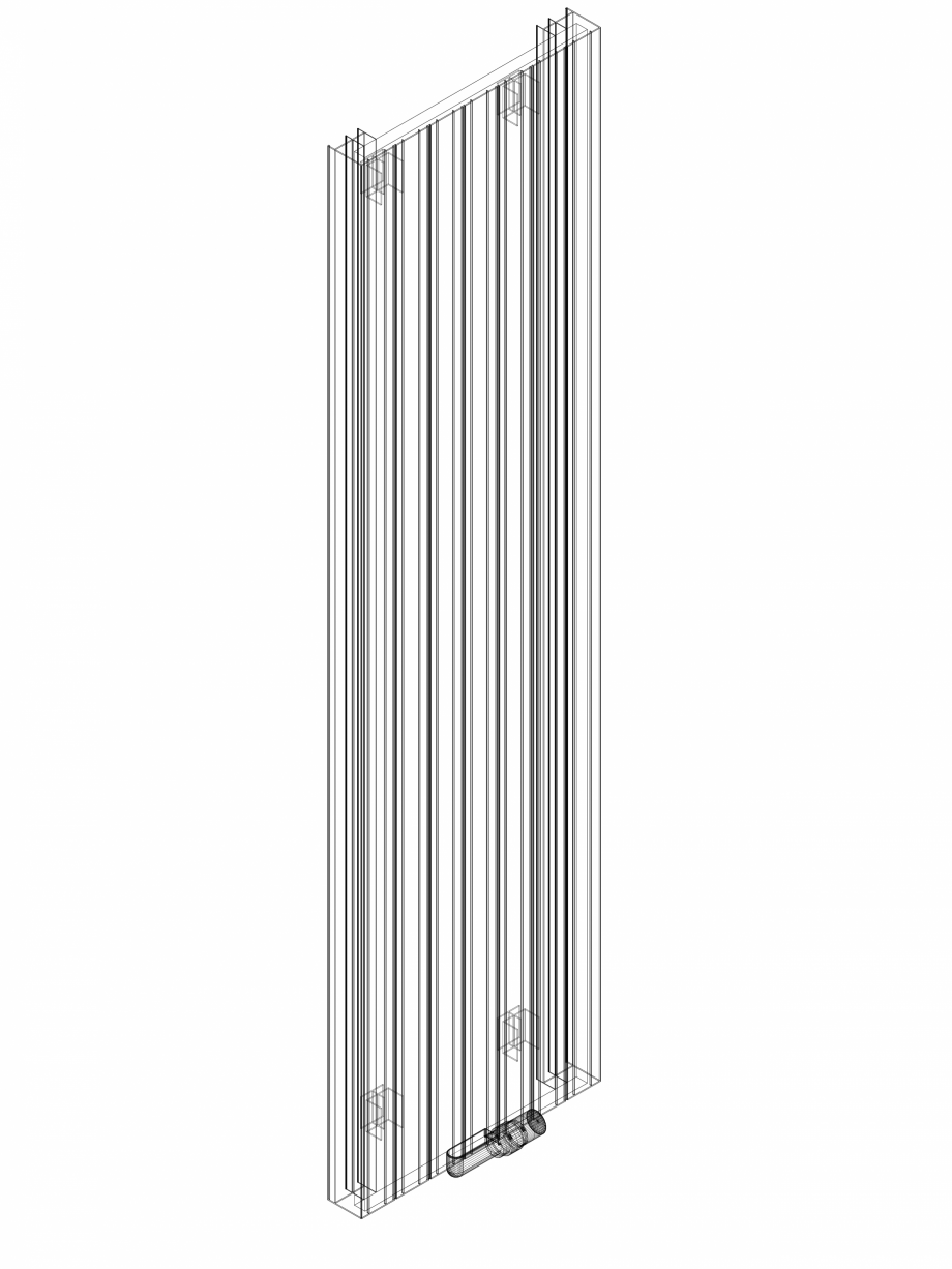 Pagina 1-CAD-DWG Calorifer decorativ ZAROS V75 2000x525 - 3D VASCO Detaliu de produs ZAROS V75/ V100 