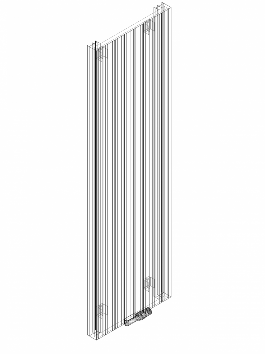 Pagina 1-CAD-DWG Calorifer decorativ ZAROS V75 2000x600 - 3D VASCO Detaliu de produs ZAROS V75/ V100 