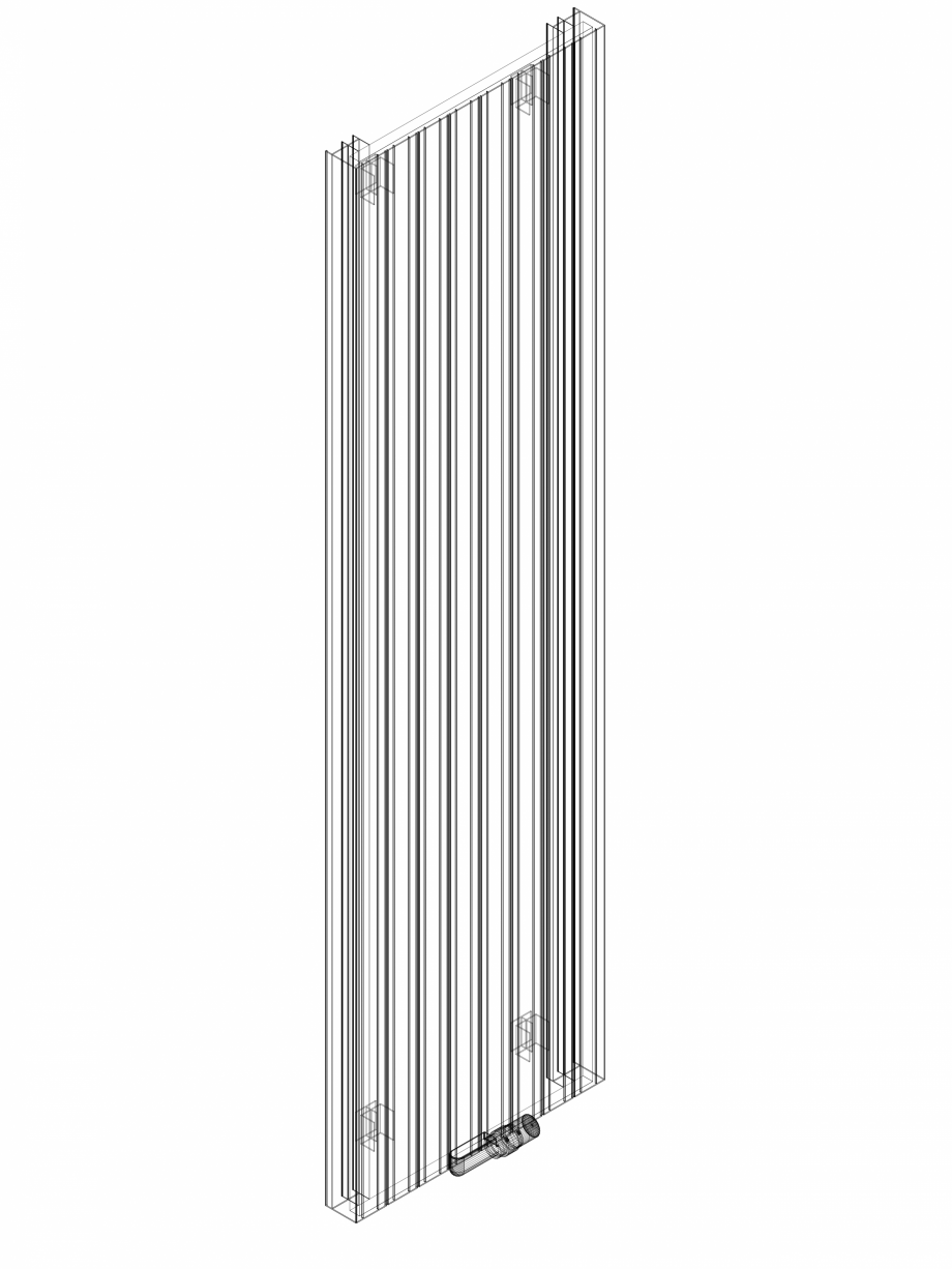 Pagina 1-CAD-DWG Calorifer decorativ ZAROS V75 2200x600 - 3D VASCO Detaliu de produs ZAROS V75/ V100 