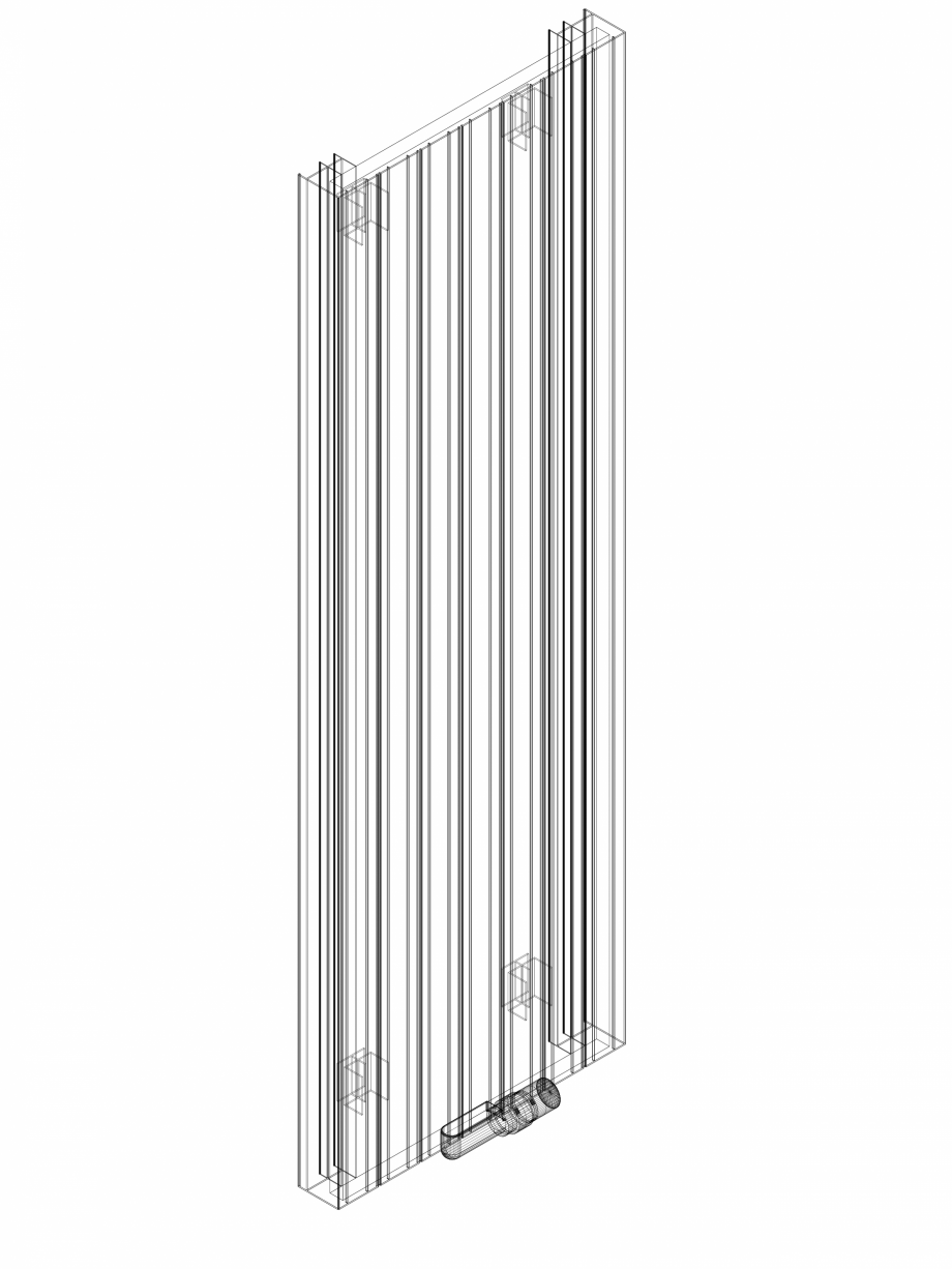 Pagina 1-CAD-DWG Calorifer decorativ ZAROS V75 1600x525 - 3D VASCO Detaliu de produs ZAROS V75/ V100 