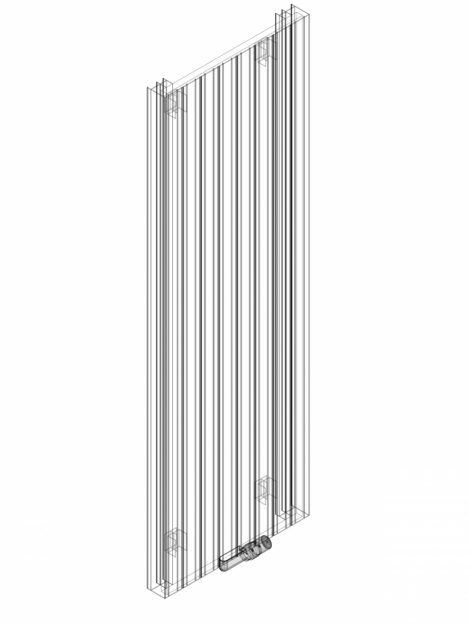 Pagina 1-CAD-DWG Calorifer decorativ ZAROS V75 1800x600 - 3D VASCO Detaliu de produs ZAROS V75/ V100 