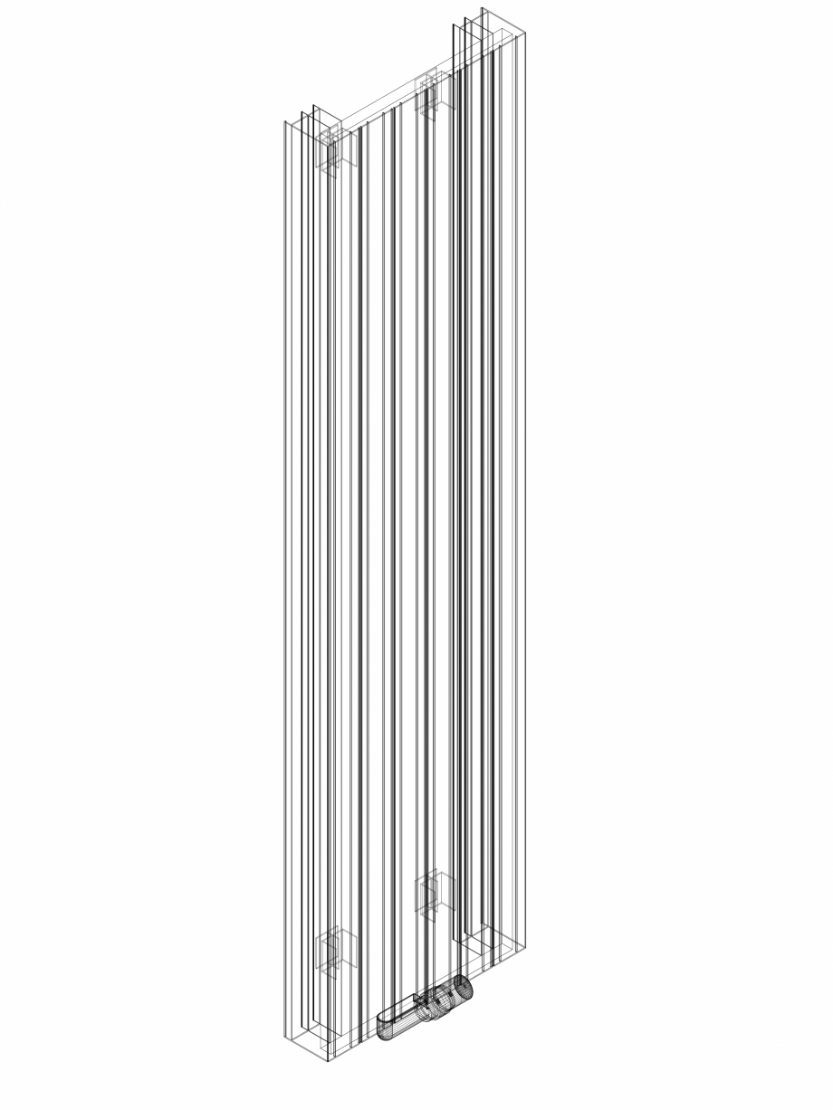 Pagina 1-CAD-DWG Calorifer decorativ ZAROS V100 1800x450 - 3D VASCO Detaliu de produs ZAROS V75/ V100 