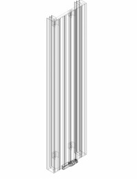Calorifer decorativ ZAROS V100 1800x450 - 3D