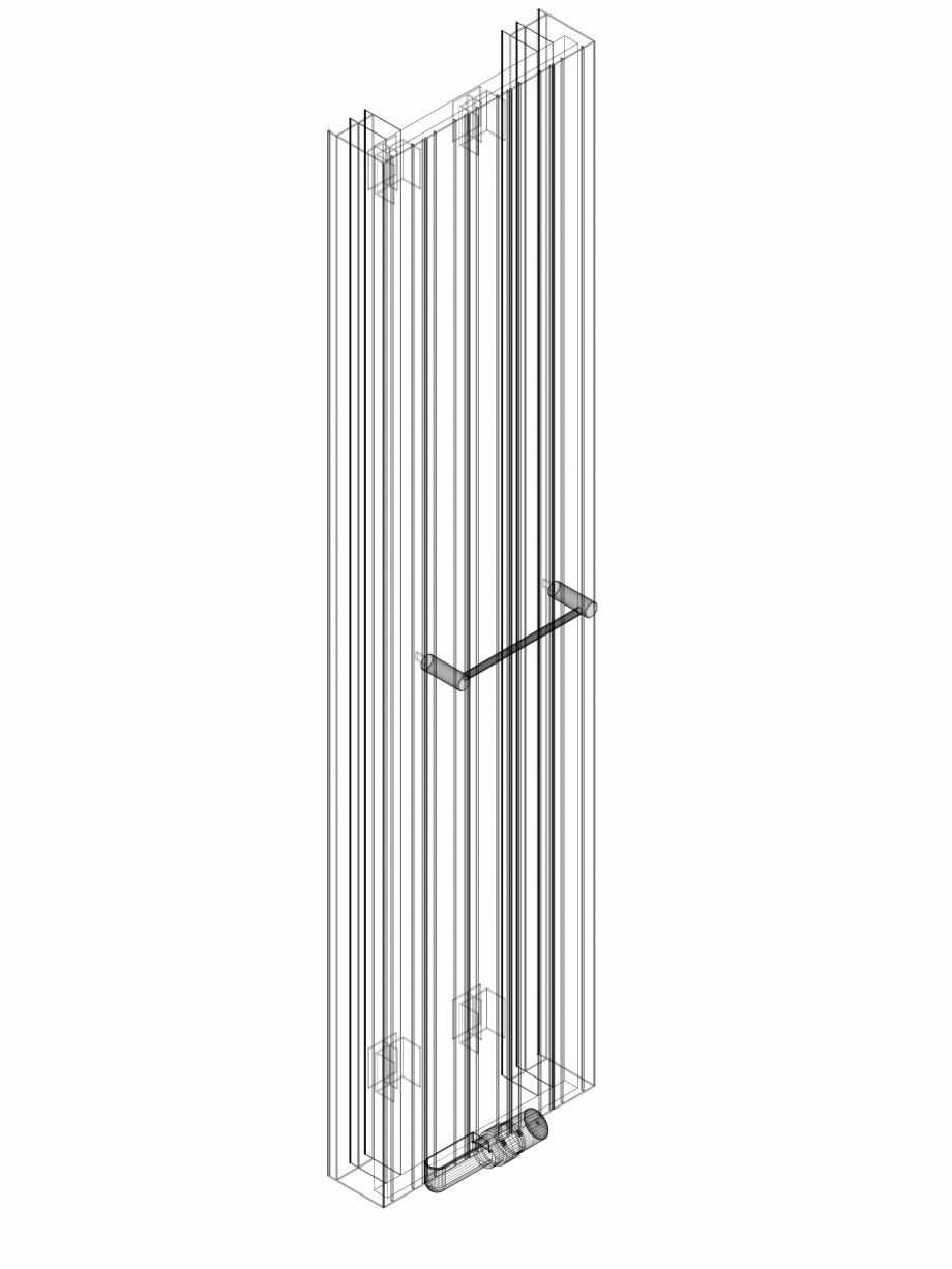 Pagina 1-CAD-DWG Calorifer decorativ ZAROS V100 1600x375 - 3D VASCO Detaliu de produs ZAROS V75/ V100 
