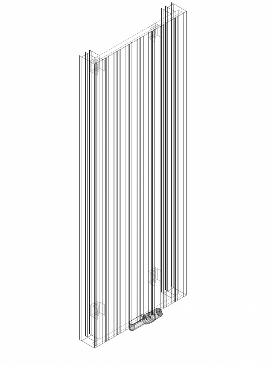 Pagina 1-CAD-DWG Calorifer decorativ ZAROS V100 1600x600 - 3D VASCO Detaliu de produs ZAROS V75/ V100 