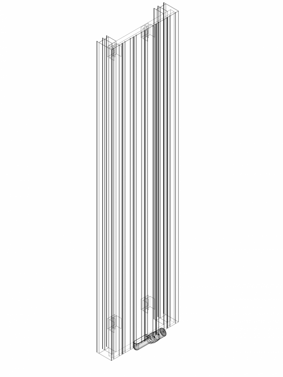 Pagina 1-CAD-DWG Calorifer decorativ ZAROS V100 1800x375 - 3D VASCO Detaliu de produs ZAROS V75/ V100 