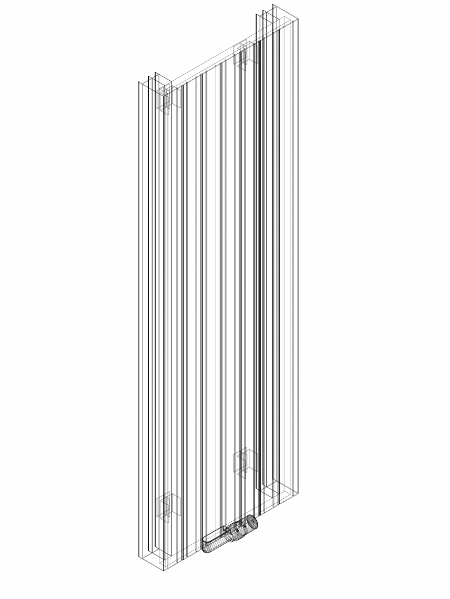 Pagina 1-CAD-DWG Calorifer decorativ ZAROS V100 1600x525 - 3D VASCO Detaliu de produs ZAROS V75/ V100 
