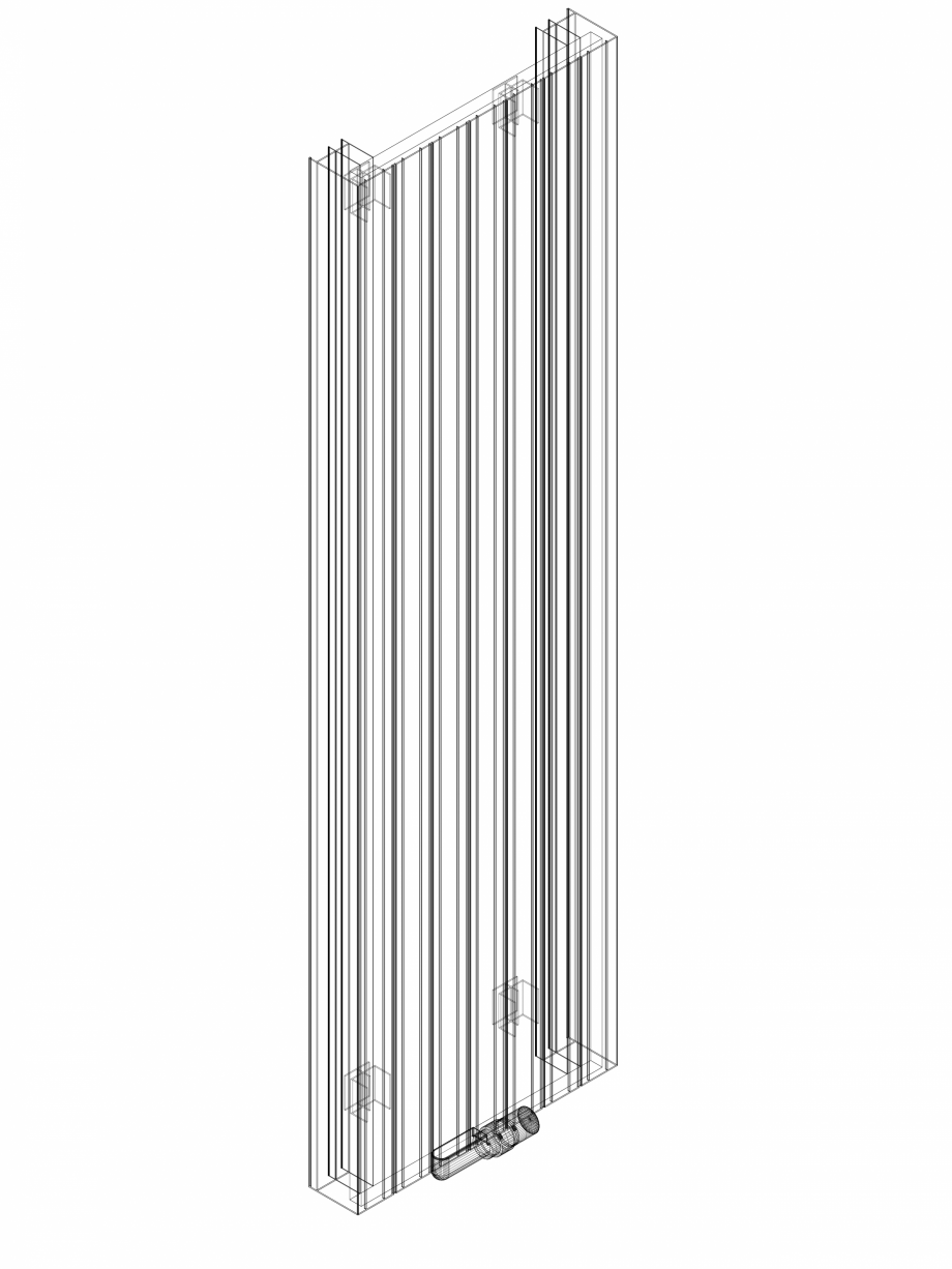 Pagina 1-CAD-DWG Calorifer decorativ ZAROS V100 1800x525 - 3D VASCO Detaliu de produs ZAROS V75/ V100 