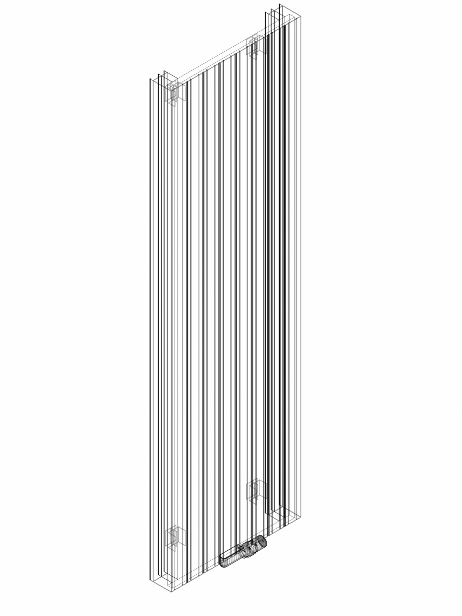 Pagina 1-CAD-DWG Calorifer decorativ ZAROS V100 2000x600 - 3D VASCO Detaliu de produs ZAROS V75/ V100 
