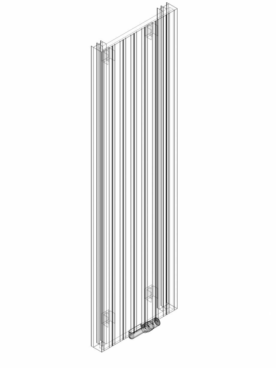 Pagina 1-CAD-DWG Calorifer decorativ ZAROS V75 1800x525 - 3D VASCO Detaliu de produs ZAROS V75/ V100 