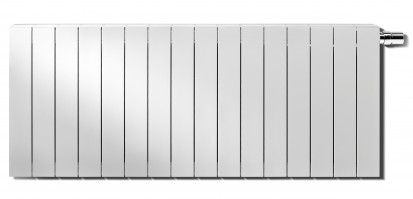 Calorifer orizontal decorativ din aluminiu Zaros - vedere frontala ZAROS H100 Calorifere orizontale decorative din aluminiu
