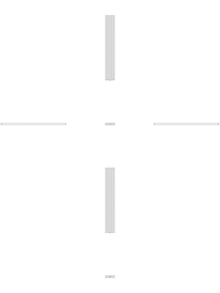 Pagina 1-CAD-DWG calorifer_decorativ_CARRE-CPVN2_2800-415_2D VASCO Detaliu de produs CARRE VERTICAL CPVN2-ZB 