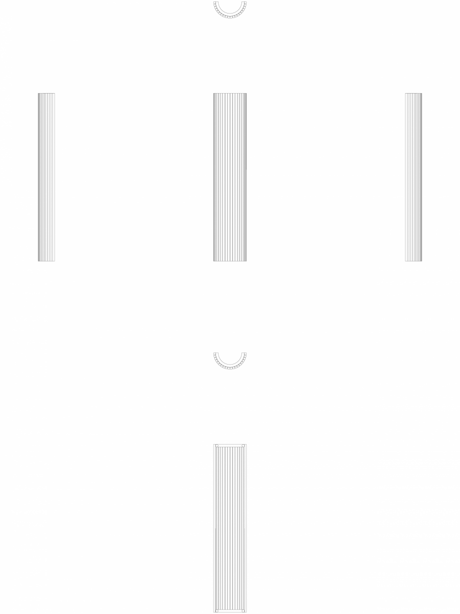 Pagina 1 - CAD-DWG calorifer_decorativ_CARRE-CRO_2200-433_2D VASCO Detaliu de produs CARRE CR-O  