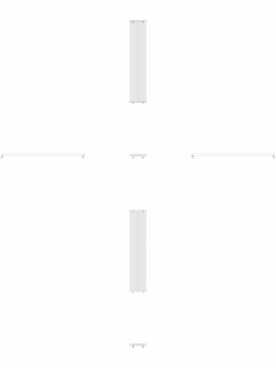 Pagina 1-CAD-DWG calorifer_decorativ_TULIPA-TV1_2600-540_2D VASCO Detaliu de produs TULIPA VERTICAL 